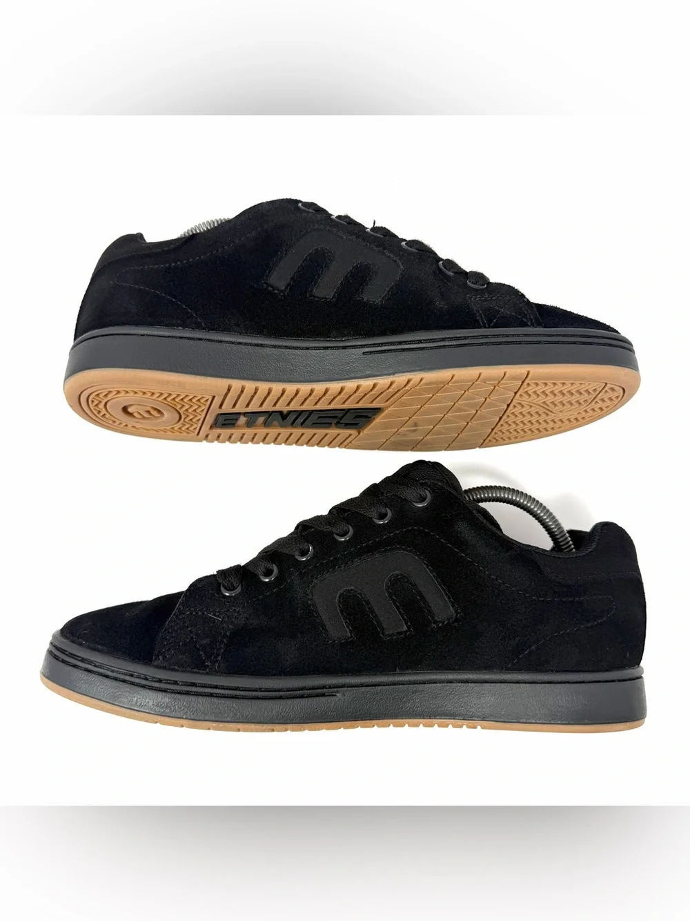 Etnies Men’s Callicut Retro Chunky Skate Shoes Sneakers Sz 9 Black Suede GUC
